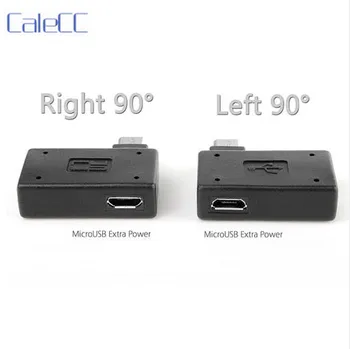 

90 Degree Left Right Angled Micro USB 2.0 OTG Host Adapter with USB Power for Galaxy S3 S4 S5 Note2 Note3 Cell Phone & Tablet
