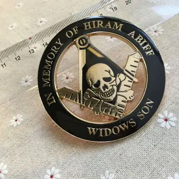 5pcs Free Masons Freemasonry Metal Craft In Memory of Hiram Abiff Widows Son Auto Emblem Masonic Car Logo Emblem the Lodge
5pcs Free Masons Freemasonry Metal Craft In Memory of Hiram Abiff Widows Son Auto Emblem Masonic Car Logo Emblem the Lodge
