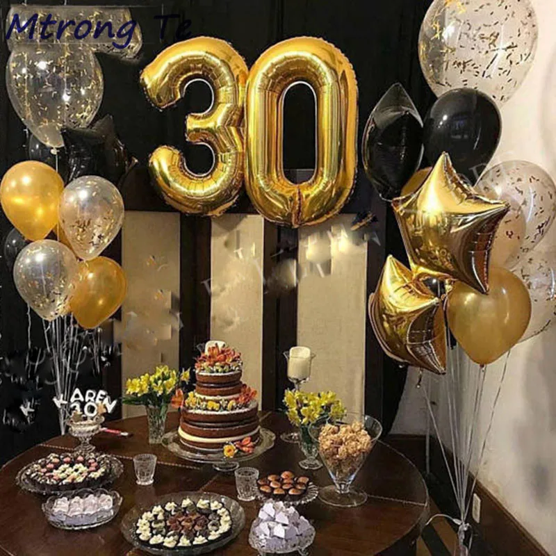 20pcs/lot 40 Inch Gold Number 30 Foil Balloons 12inch Latex balloons scrap 30th birthday party anniversary decoration supplies
20pcs/lot 40 Inch Gold Number 30 Foil Balloons 12inch Latex balloons scrap 30th birthday party anniversary decoration supplies