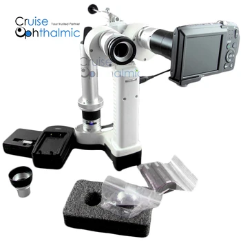 Portable Slit Lamp KJ5S3 with camera installed | | 4 Apertures | Total 10x and 16x Magnification | Joystick photo shot
Portable Slit Lamp KJ5S3 with camera installed | | 4 Apertures | Total 10x and 16x Magnification | Joystick photo shot