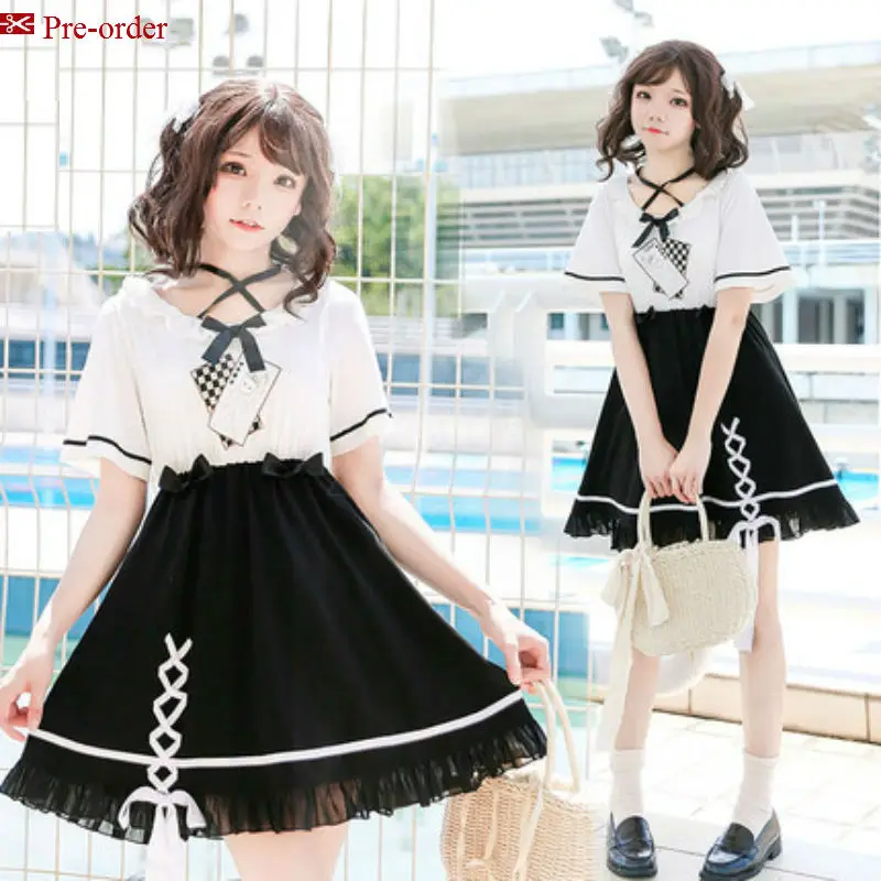 Japanese Lolita Dresses Kawaii Joker Print Bunny Girl Fake Two sets Dresses Daily College Students Dress White Black Pre-order
Japanese Lolita Dresses Kawaii Joker Print Bunny Girl Fake Two sets Dresses Daily College Students Dress White Black Pre-order