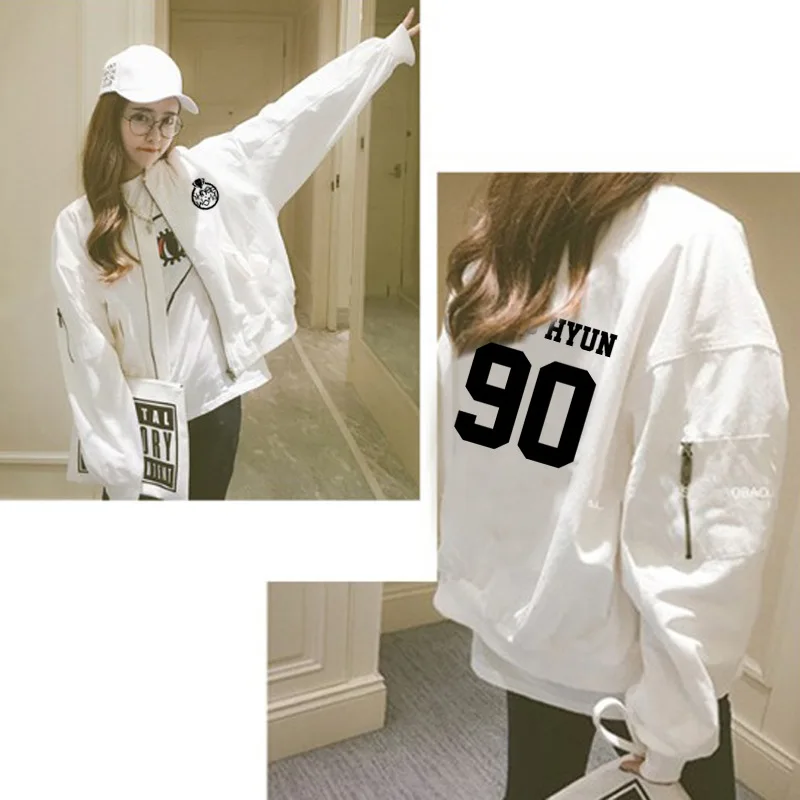 SHINee KPOP 2017 new Women Korean version Cotton spring summer ArmyGreen white Letter printing zipper Sunscreen coat jacket
SHINee KPOP 2017 new Women Korean version Cotton spring summer ArmyGreen white Letter printing zipper Sunscreen coat jacket