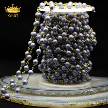 5meters 6mm Frosted Matted Pearl Rosary Chains,Purple Blue Shell Pearl Round Beads Wire Wrapped Plated Bronze DIY Chains ZJ217-1
5meters 6mm Frosted Matted Pearl Rosary Chains,Purple Blue Shell Pearl Round Beads Wire Wrapped Plated Bronze DIY Chains ZJ217-1