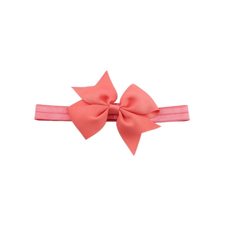 Lovely Printed Floral Fabric Bow Headband Striped Dots Knot Elastic Nylon Hair Band For Girl Children Headwear (16)