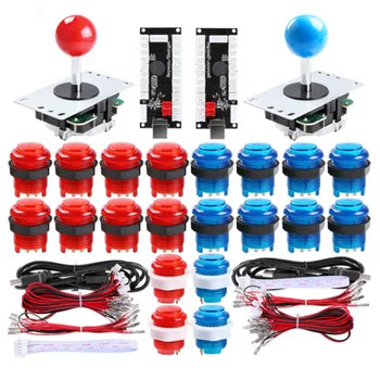 DIY Arcade Joystick switch Kits With 20 LED Arcade Buttons + 2 Joysticks + 2 USB Encoder Kit + Cables Arcade Game Parts Set
DIY Arcade Joystick switch Kits With 20 LED Arcade Buttons + 2 Joysticks + 2 USB Encoder Kit + Cables Arcade Game Parts Set
