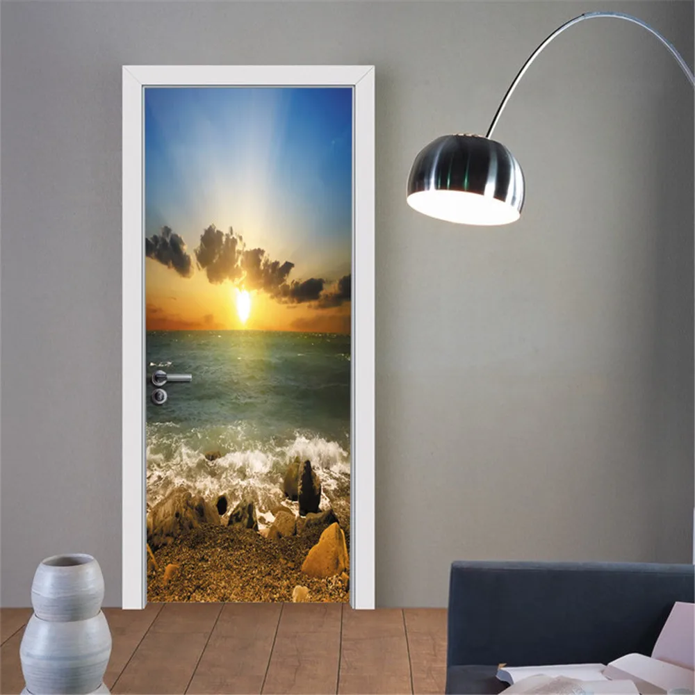 Modern Beach Sunset Door Stickers 3D View Self-adhesive Home Decoration Art Wall Renovation Scenery Paintings For Living Room
Modern Beach Sunset Door Stickers 3D View Self-adhesive Home Decoration Art Wall Renovation Scenery Paintings For Living Room