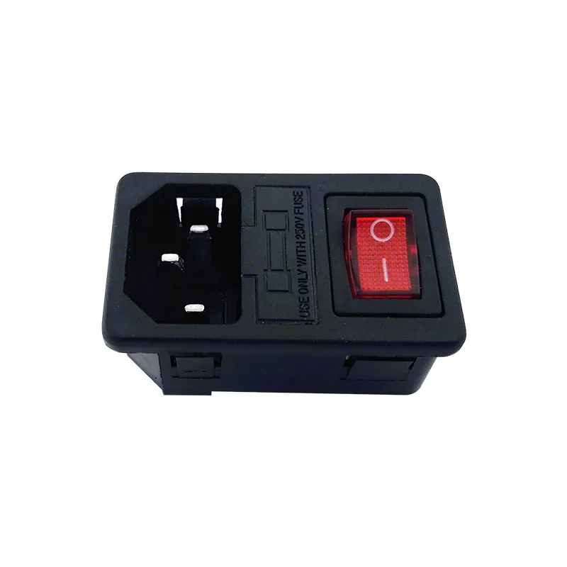 With 10A fuse Red LED Power Switch AC Power Socket 10A 250V Connector Plug AC-D10FS1
With 10A fuse Red LED Power Switch AC Power Socket 10A 250V Connector Plug AC-D10FS1