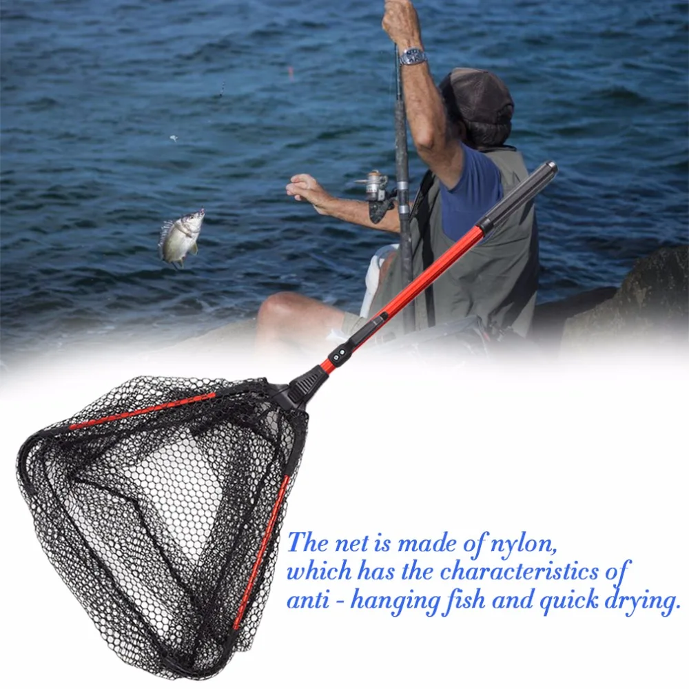80cm Portable Folding Aluminum Fly Fishing Net Brail E-glass Triangular Frame Carp Fishing Landing Net Fish Trap wholesale
80cm Portable Folding Aluminum Fly Fishing Net Brail E-glass Triangular Frame Carp Fishing Landing Net Fish Trap wholesale