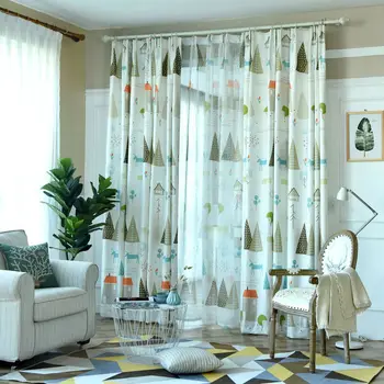 Blackout Cartoon Curtains Fresh Style for Kids Room Living Room Village/Tree/House Print Bedroom Window Curtain Children Curtain
Blackout Cartoon Curtains Fresh Style for Kids Room Living Room Village/Tree/House Print Bedroom Window Curtain Children Curtain