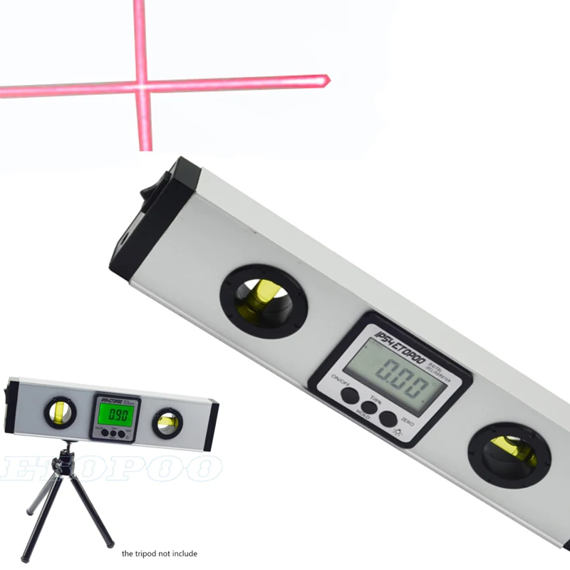 

400mm digital laser level digital angle finder spirit level upright inclinometer electronic protractor ruler with magnet