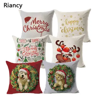 Christmas Decorative Pillows Cover Deer Dog Throw Pillow Cotton Linen Cushion Cover Living Room Cushions Pillowcase SD003
Christmas Decorative Pillows Cover Deer Dog Throw Pillow Cotton Linen Cushion Cover Living Room Cushions Pillowcase SD003