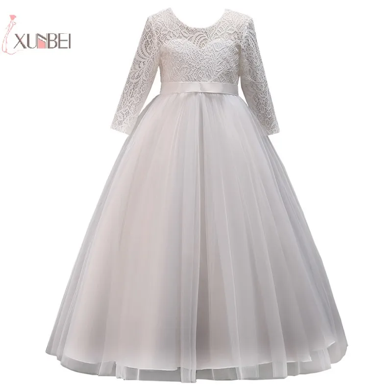 2019 Tulle Lace Kids Flower Girl Dresses Half Sleeve Wedding Party Pageant Gown communion dress vestidos de comunion
2019 Tulle Lace Kids Flower Girl Dresses Half Sleeve Wedding Party Pageant Gown communion dress vestidos de comunion