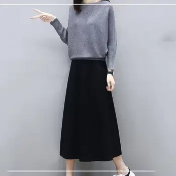 2019 Spring Autumn Women's Batwing Sleeve Knitting Sweater Tops + High Waist Pleated A-Line Skirt 2 Pieces Casual Skirt Set J38
2019 Spring Autumn Women's Batwing Sleeve Knitting Sweater Tops + High Waist Pleated A-Line Skirt 2 Pieces Casual Skirt Set J38