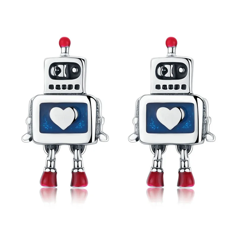 ABAY 100% 925 Sterling Silver Childhood Robot Heart Stud Earrings for Women Fashion Sterling Silver Jewelry Gift 
ABAY 100% 925 Sterling Silver Childhood Robot Heart Stud Earrings for Women Fashion Sterling Silver Jewelry Gift