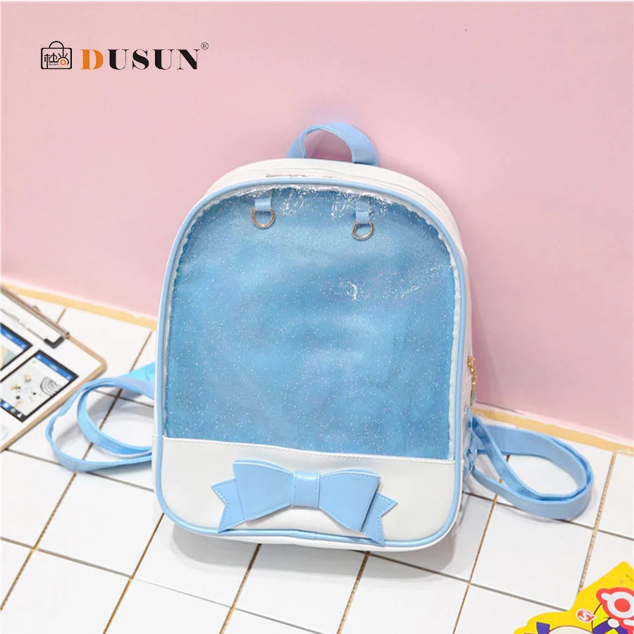 Clear Transparent Women Backpack Cute Bow Ita Bags For School Mini Pink Black Schoolbags For Teenage Fashion Girls Bookbag 2018
Clear Transparent Women Backpack Cute Bow Ita Bags For School Mini Pink Black Schoolbags For Teenage Fashion Girls Bookbag 2018