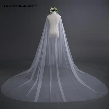 La estrella de mar wedding accessories new tulle 5 m long white black ivory champagne Cathedral Veil stock veu de noiva hot sale
La estrella de mar wedding accessories new tulle 5 m long white black ivory champagne Cathedral Veil stock veu de noiva hot sale