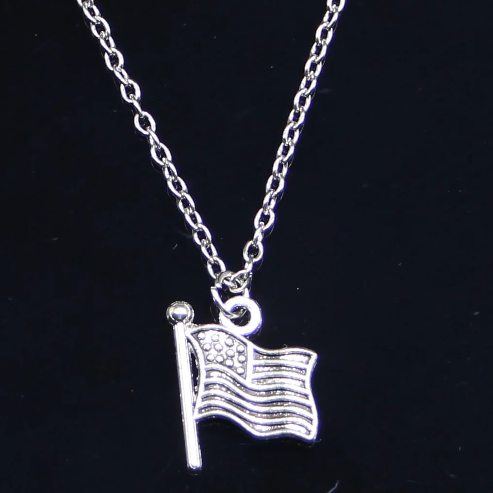 New Fashion Necklace 12mm usa flag Silver Pendants Short Long Women Men Colar Gift Jewelry Choker
New Fashion Necklace 12mm usa flag Silver Pendants Short Long Women Men Colar Gift Jewelry Choker