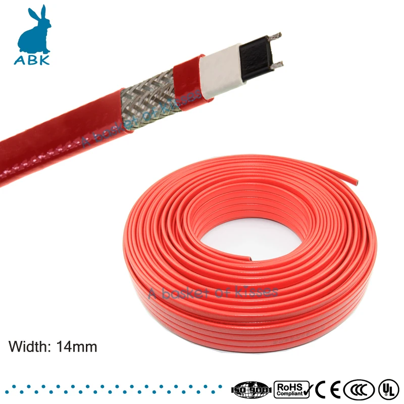10m-100m 12V24V220V Reinforced type heating cable 14mm Self regulat temperature Water pipe protection Roof deicing Heating cable
10m-100m 12V24V220V Reinforced type heating cable 14mm Self regulat temperature Water pipe protection Roof deicing Heating cable