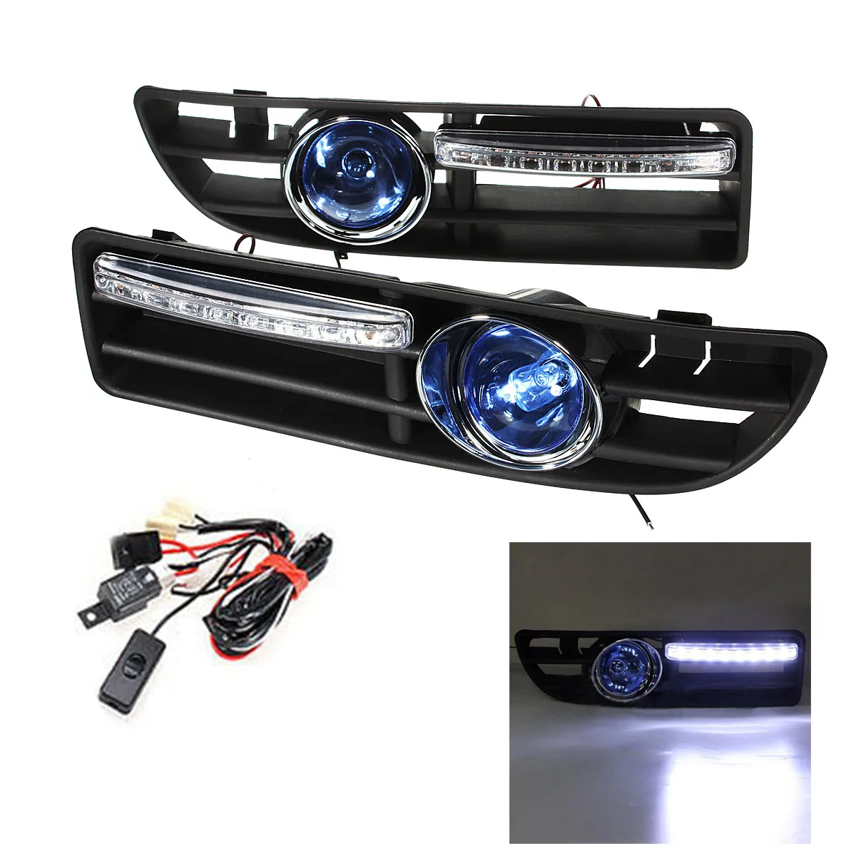 2pcs LED Fog Light Bumper Grille Grill DRL Switch Harness For VW Jetta Bora Mk4 1999 2000 2001 2002 2003 2004
2pcs LED Fog Light Bumper Grille Grill DRL Switch Harness For VW Jetta Bora Mk4 1999 2000 2001 2002 2003 2004