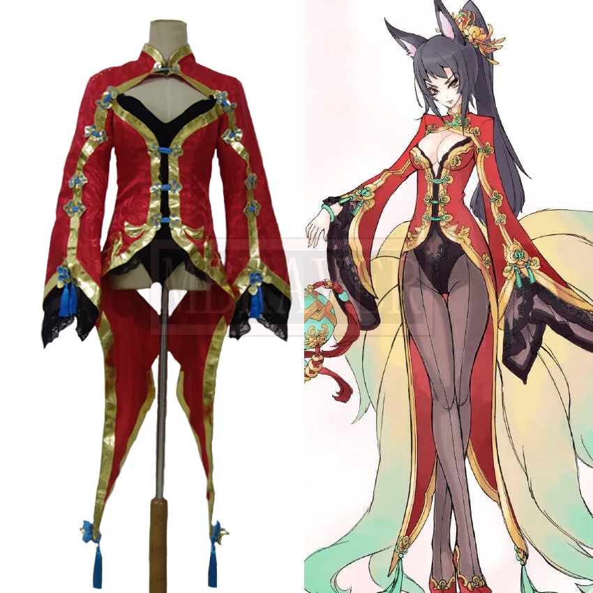 LOL Ahri the Nine-Tailed Fox New Year Style Cos Halloween Uniform Full Set Cosplay Costume Custom Made Any Size
LOL Ahri the Nine-Tailed Fox New Year Style Cos Halloween Uniform Full Set Cosplay Costume Custom Made Any Size