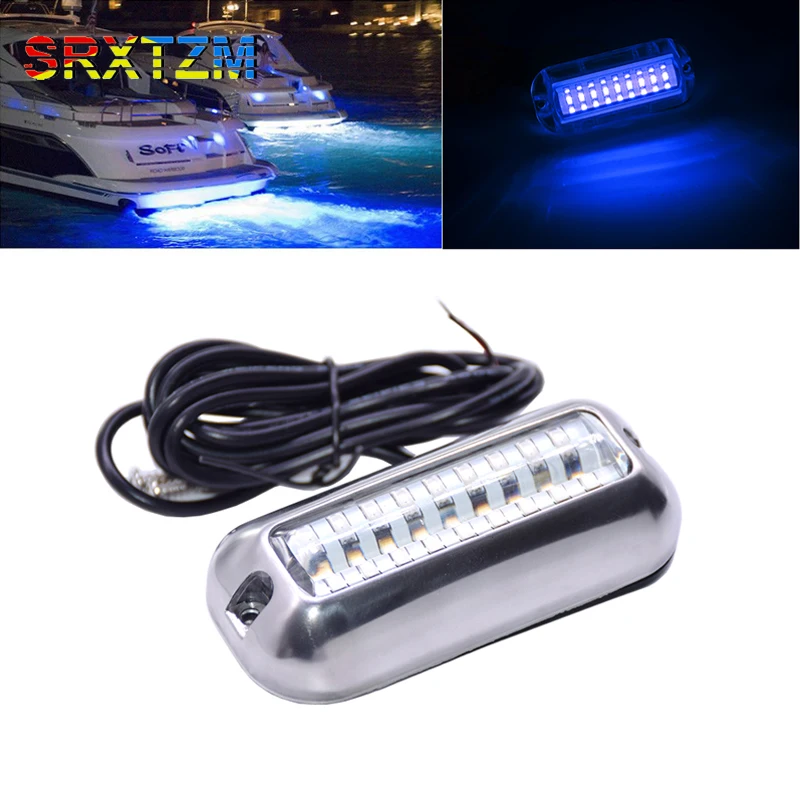 SRXTZM Universal 3.5inch 12V 27Led Marine Stainless Steel Under Water Pontoon Waterproof Boat Transom Light White/Blue/Green/Red
SRXTZM Universal 3.5inch 12V 27Led Marine Stainless Steel Under Water Pontoon Waterproof Boat Transom Light White/Blue/Green/Red