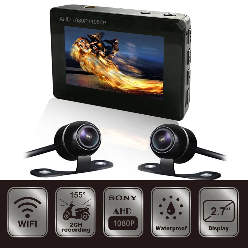 Motorcycle AHD Driving Recorder Scooter Dash Cam Traco 1080P HD 155 Degree Moto DVR Dash Cam Dual Lens For BMW HONDA Driving
Motorcycle AHD Driving Recorder Scooter Dash Cam Traco 1080P HD 155 Degree Moto DVR Dash Cam Dual Lens For BMW HONDA Driving