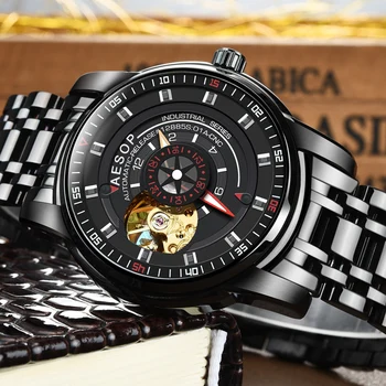 AESOP Creative Automatic Mechanical Watch mens watches top brand luxury Black Watch Men Male Clock Relogio Masculino Hodinky
AESOP Creative Automatic Mechanical Watch mens watches top brand luxury Black Watch Men Male Clock Relogio Masculino Hodinky