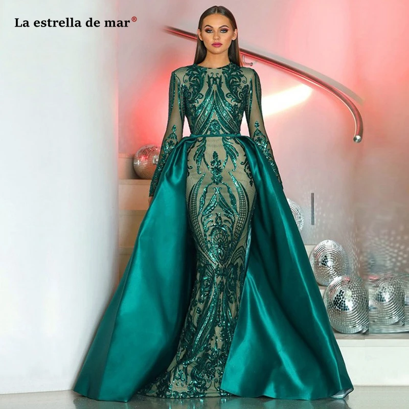 Ball gown2019 new lace products long sleeve sexy mermaid green champagne gold royal blue detachable arabic evening dress long
Ball gown2019 new lace products long sleeve sexy mermaid green champagne gold royal blue detachable arabic evening dress long