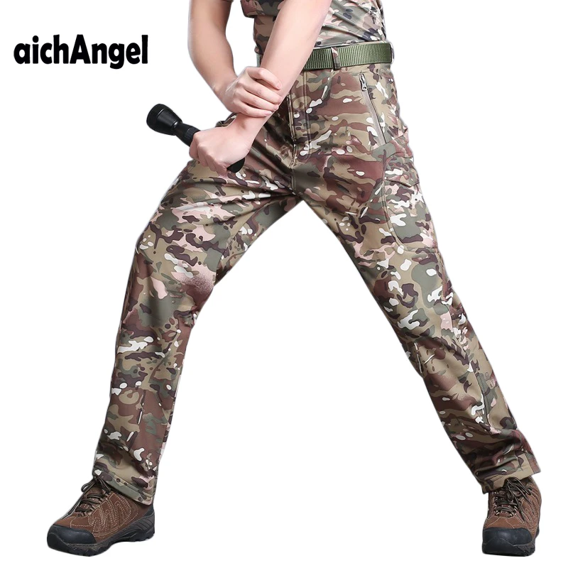 aichAngeI Man Shark Skin Softshell Tactical Military Camouflage Pants Men Winter Army Waterproof Thermal Camo Fleece Pants
aichAngeI Man Shark Skin Softshell Tactical Military Camouflage Pants Men Winter Army Waterproof Thermal Camo Fleece Pants