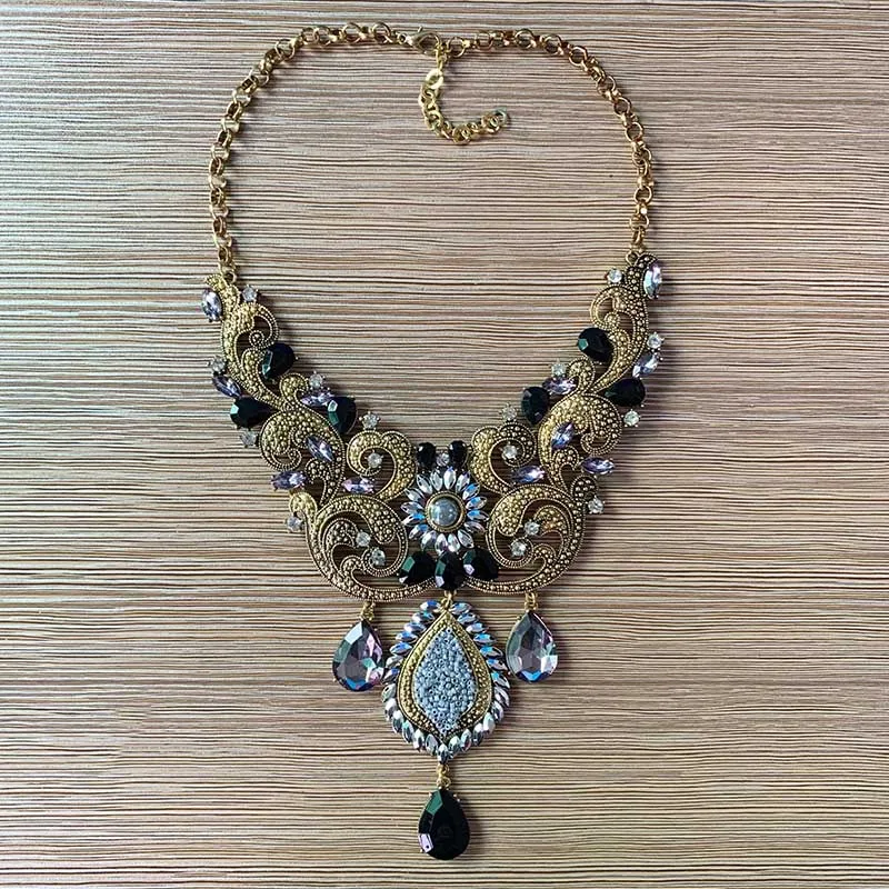 PPG&PGG Multilayer black Beads gem Maxi Necklace Gypsy Vintage Collier Statement Chunky collar Choker Necklace
PPG&PGG Multilayer black Beads gem Maxi Necklace Gypsy Vintage Collier Statement Chunky collar Choker Necklace