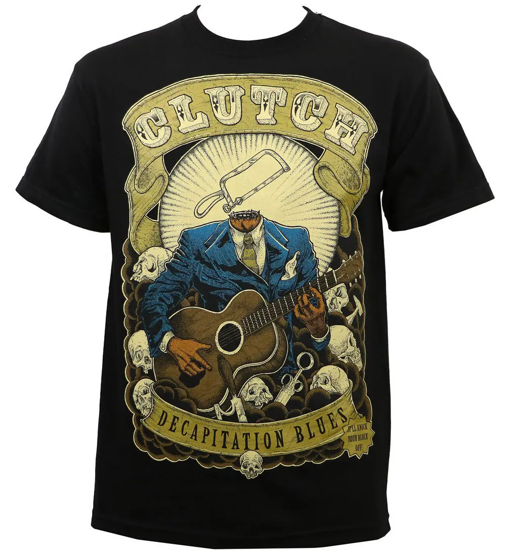 Authentic CLUTCH Band Decapitation Blues T-Shirt Black S M L XL 2XL 3XL NEWMen T Shirts Short
Authentic CLUTCH Band Decapitation Blues T-Shirt Black S M L XL 2XL 3XL NEWMen T Shirts Short
