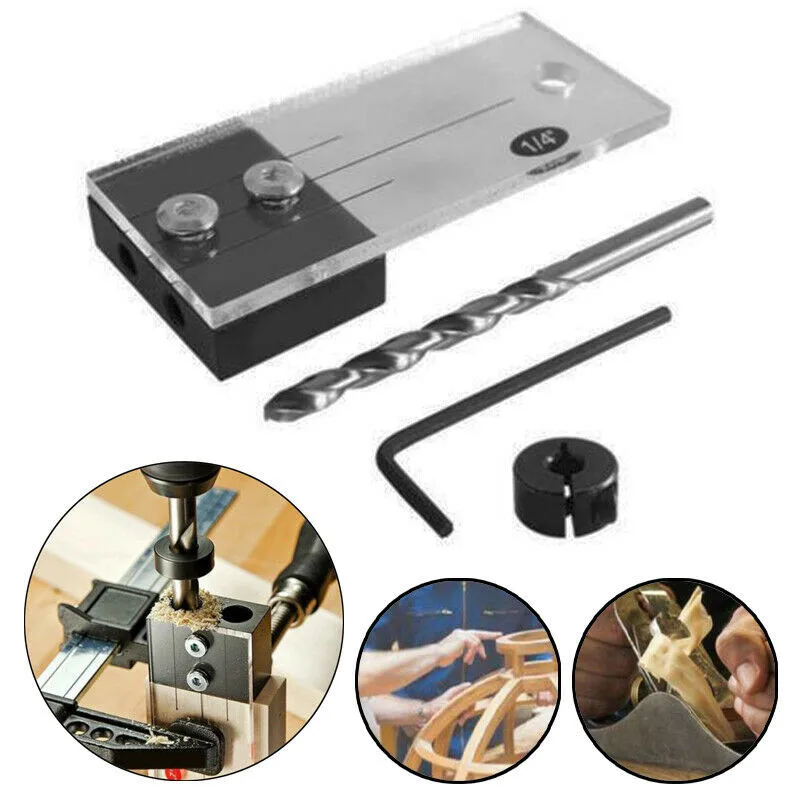 1/4" Woodworking drill locator Hole Puncher Doweling Positioner Drilling Jig Woodworking Tool Locator Easy to use
1/4" Woodworking drill locator Hole Puncher Doweling Positioner Drilling Jig Woodworking Tool Locator Easy to use