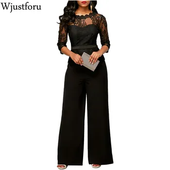 Wjustforu New Fashion Elegant Lace Jumpsuits Wide Leg Half Sleeve Ladies Loose Casual Rompers Women Jumpsuit Female Overalls
Wjustforu New Fashion Elegant Lace Jumpsuits Wide Leg Half Sleeve Ladies Loose Casual Rompers Women Jumpsuit Female Overalls