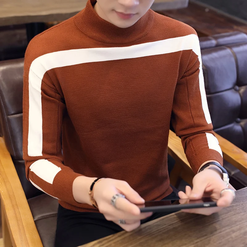 Fall and Winter 2019 New Casual Pullovers, Men's Long Sleeve, Slim and High-collar Knitted Brand Sweaters, Fashion Men's Warm Sw
Fall and Winter 2019 New Casual Pullovers, Men's Long Sleeve, Slim and High-collar Knitted Brand Sweaters, Fashion Men's Warm Sw