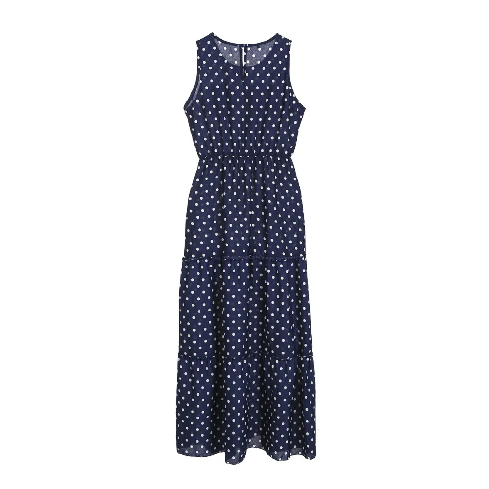 2018 Fashion Women Dress Clothes Sleeveless Polka Dots Party Bodycon Summer Beach Long Maxi Dress S M L XL
2018 Fashion Women Dress Clothes Sleeveless Polka Dots Party Bodycon Summer Beach Long Maxi Dress S M L XL