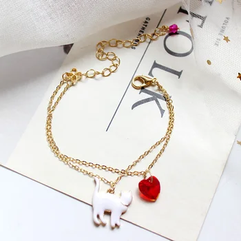 SANSUMMER Bracelet 2020 Cute Animal Cat Bracelet Red Love Glass Double-layer Bracelet Alloy Combination Bracelet Best Gift 5825
SANSUMMER Bracelet 2020 Cute Animal Cat Bracelet Red Love Glass Double-layer Bracelet Alloy Combination Bracelet Best Gift 5825