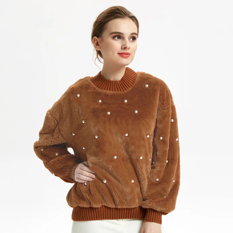 Fashion Pearl Beading Winter sweater Women Loose Pullovers long sleeve women sweater winter solid casual sweater plus size
Fashion Pearl Beading Winter sweater Women Loose Pullovers long sleeve women sweater winter solid casual sweater plus size