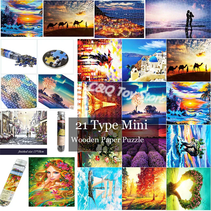 21 Style 150 Pcs/Set Mini Tubes Jigsaw Thick Paper Puzzle Adult Creative Toy Mini Jigsaw Puzzles Christmas Gift For Children
21 Style 150 Pcs/Set Mini Tubes Jigsaw Thick Paper Puzzle Adult Creative Toy Mini Jigsaw Puzzles Christmas Gift For Children