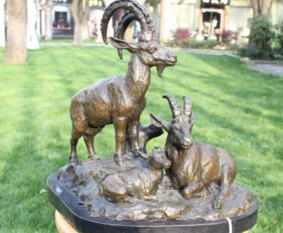 006995 Art Decoration Sculpture Chinese Bronze Copper Marble Zodiac 3 Sheep Goat Statue
006995 Art Decoration Sculpture Chinese Bronze Copper Marble Zodiac 3 Sheep Goat Statue