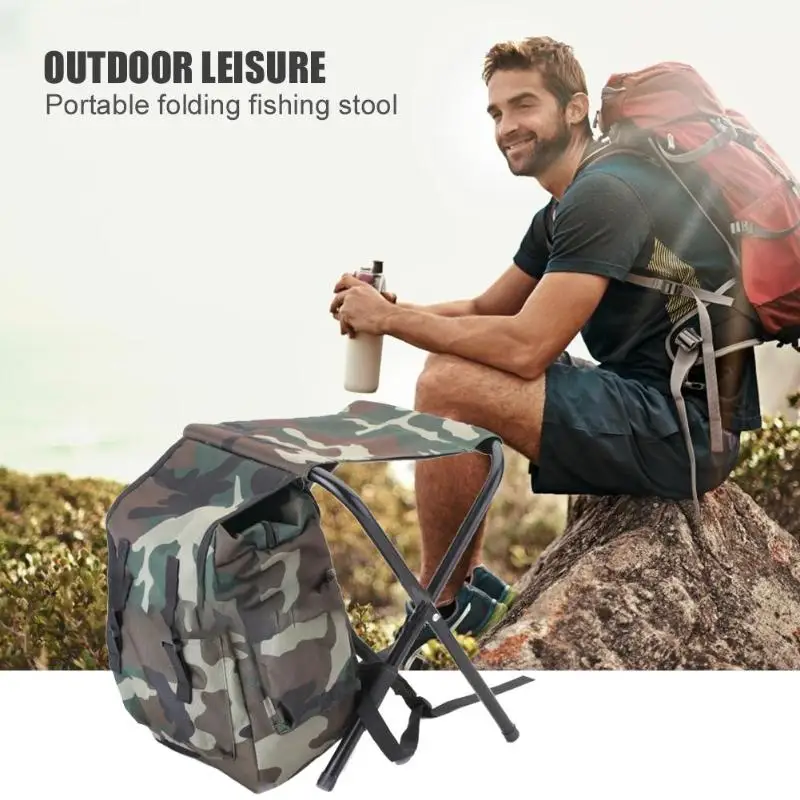 Outdoor Folding Camping Fishing Chair Stool Backpack Picnic Bag Hiking Mountaineering Camouflage Seat Table Bag
Outdoor Folding Camping Fishing Chair Stool Backpack Picnic Bag Hiking Mountaineering Camouflage Seat Table Bag
