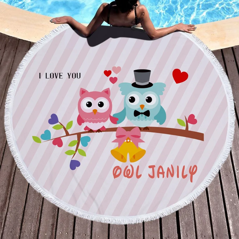 Cilected Owl Summer Large Microfiber Printed Round Beach Towels With Tassel Picnic Towel Blanket Carpet 150cm Yoga Mats
Cilected Owl Summer Large Microfiber Printed Round Beach Towels With Tassel Picnic Towel Blanket Carpet 150cm Yoga Mats