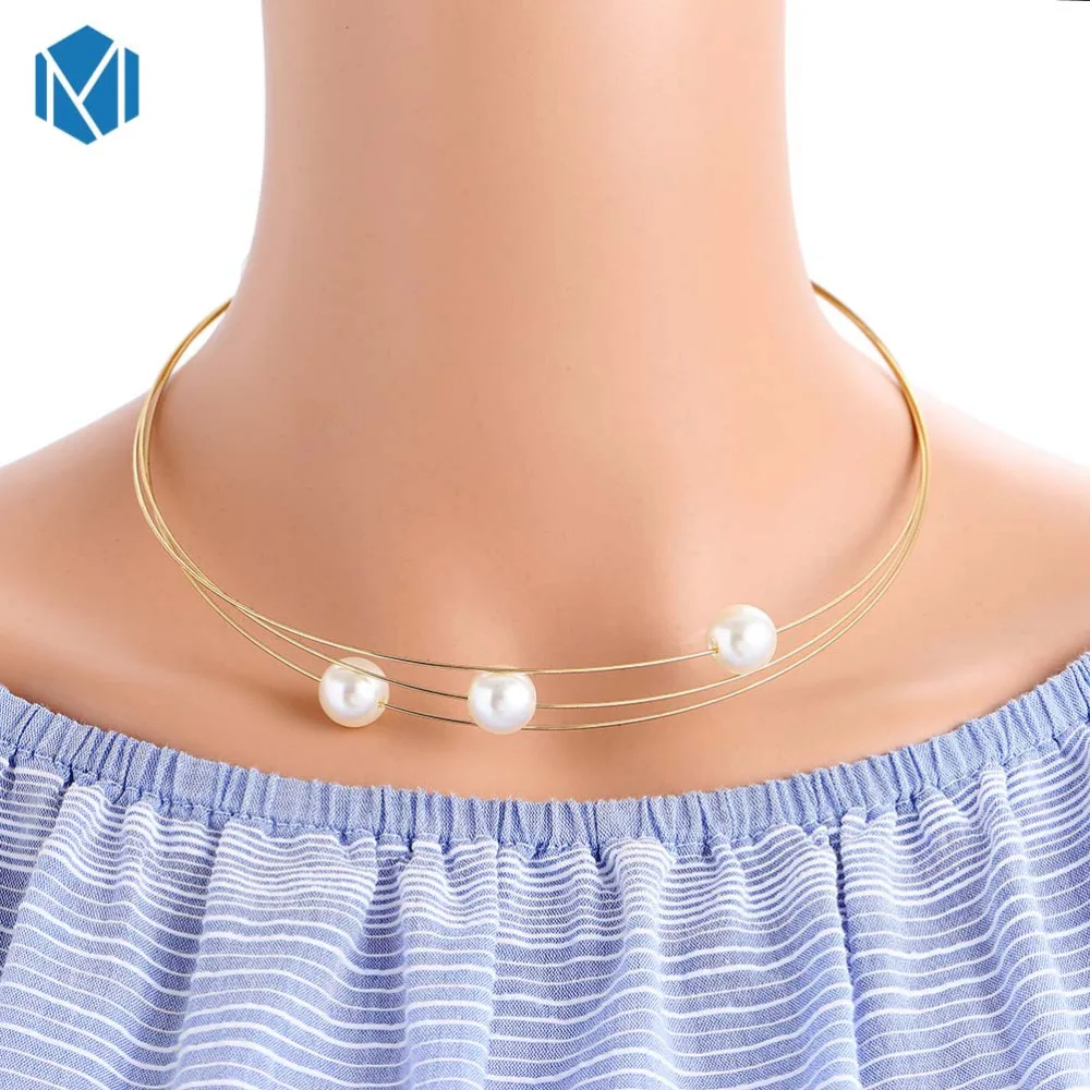 MISM Layered Necklace Simulated Pearl Torques Gold Silver Color Chokers Necklaces For Women Charm Pendant Jewelry Accessories
MISM Layered Necklace Simulated Pearl Torques Gold Silver Color Chokers Necklaces For Women Charm Pendant Jewelry Accessories