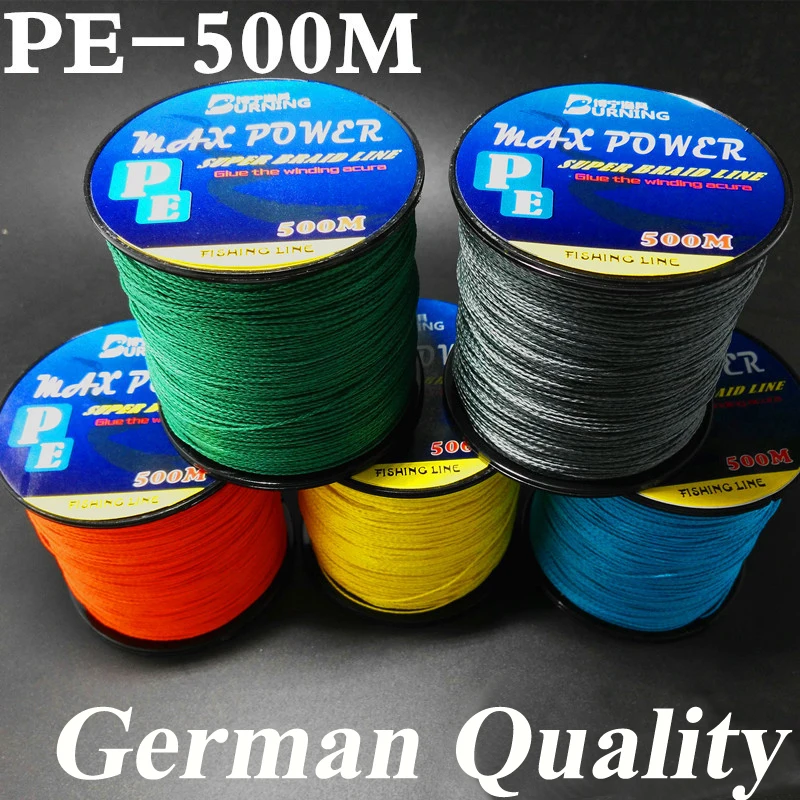 5 Color Germen Quality Max Power Series 500m 4 Strands Super Strong Japan Multifilament PE Braided Fishing Line for Lure Fishing
5 Color Germen Quality Max Power Series 500m 4 Strands Super Strong Japan Multifilament PE Braided Fishing Line for Lure Fishing