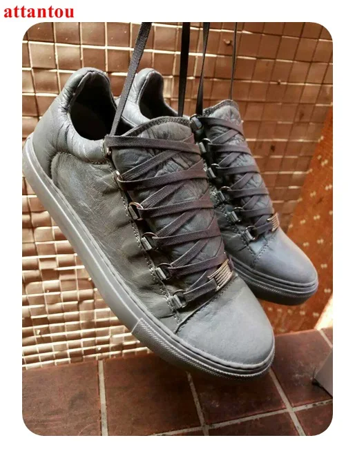 Lace up Man's casual shoes hot sale men dress shoes grey shrink leather shoes flats low top male trainers shoes concise style
Lace up Man's casual shoes hot sale men dress shoes grey shrink leather shoes flats low top male trainers shoes concise style
