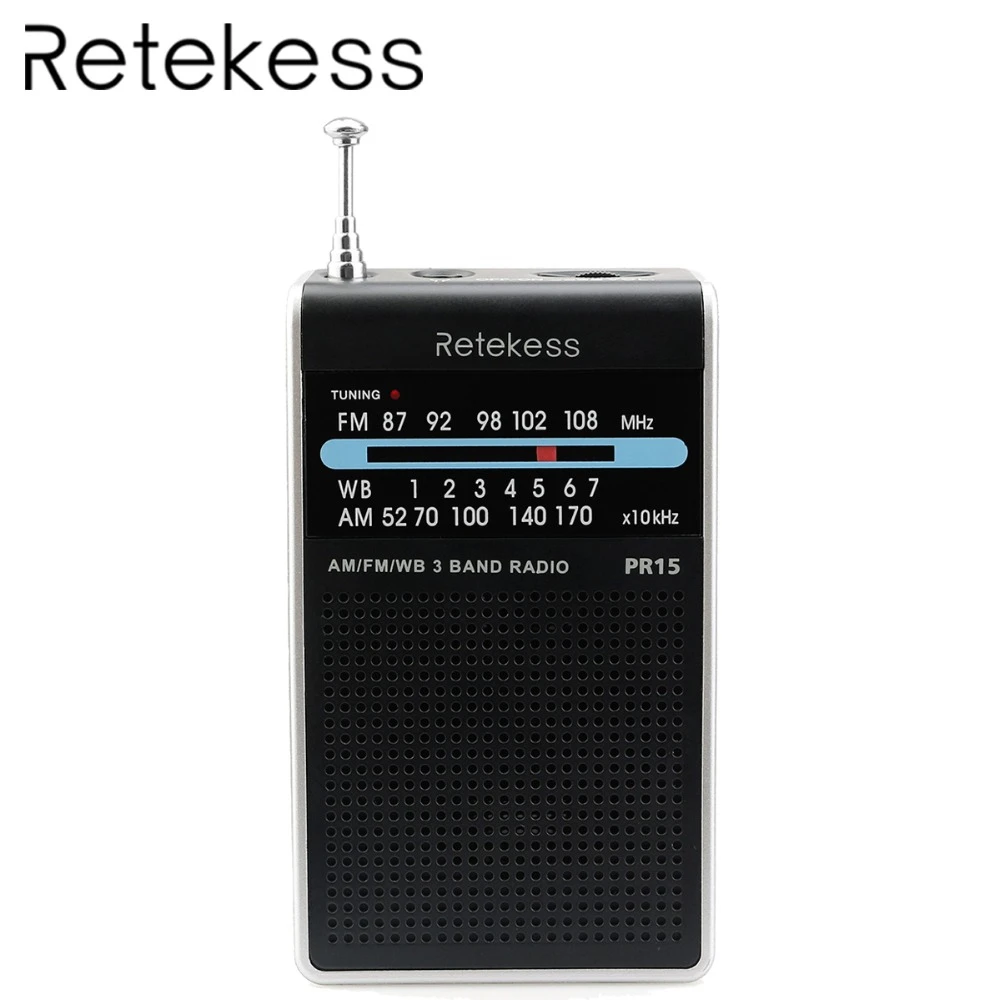 RETEKESS PR15 FM AM NOAA Emergency Pointer Tuning Radio Mini Handheld Radio Portable Pocket Radio Receiver With Weather Warning
RETEKESS PR15 FM AM NOAA Emergency Pointer Tuning Radio Mini Handheld Radio Portable Pocket Radio Receiver With Weather Warning
