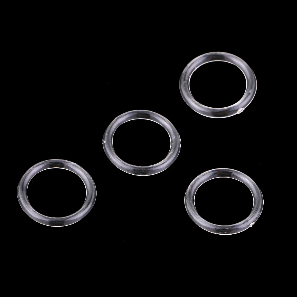 100pcs Clear Nylon Bra Strap Adjuster Slider O Ring Lingerie Sewing Crafts