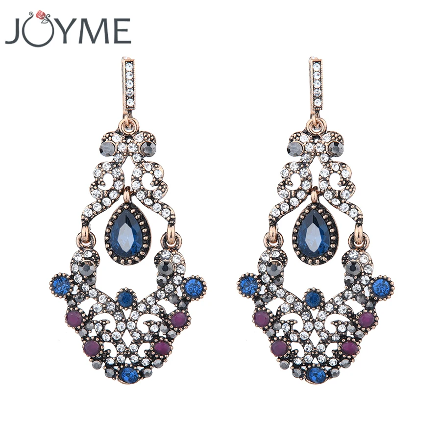 Blue Vintage Retro Earrings Long Crystal Ethnic Turkish Swinging Hooks Earrings Princess Luxury Women Wedding Costume Jewelry
Blue Vintage Retro Earrings Long Crystal Ethnic Turkish Swinging Hooks Earrings Princess Luxury Women Wedding Costume Jewelry
