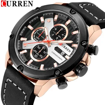 CURREN Top Brand Luxury Men Chronograph Military Waterproof Male Watch Leather Wristwatch New Sport Clock Relogio Masculino 8308
CURREN Top Brand Luxury Men Chronograph Military Waterproof Male Watch Leather Wristwatch New Sport Clock Relogio Masculino 8308