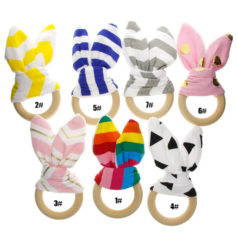 Practical Baby Bunney Ears Teething Ring Teether Natural Wood Circle With Fabric Wooden Teething Training Sensory Newborns Toys
Practical Baby Bunney Ears Teething Ring Teether Natural Wood Circle With Fabric Wooden Teething Training Sensory Newborns Toys