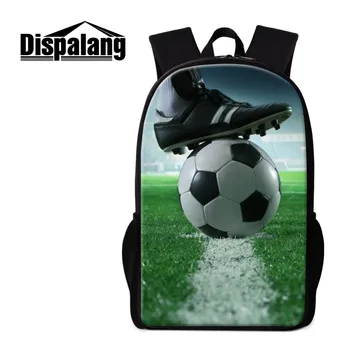 

Dispalang Affordable Backpack for College Student Best Traveling Bagpack Print Footballs Lightweight Dailybag Back to School